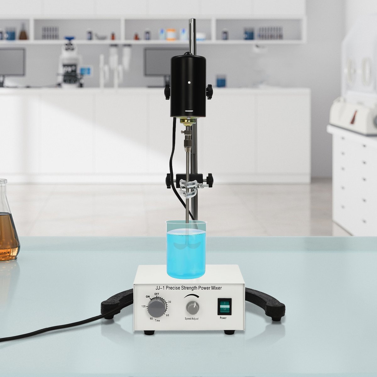 Elektrische Roerder 100 W DC-Motor - 0-3000 TPM - 6.9 kg Gewicht - RVS - Voor Laboratorium En Scheikunde