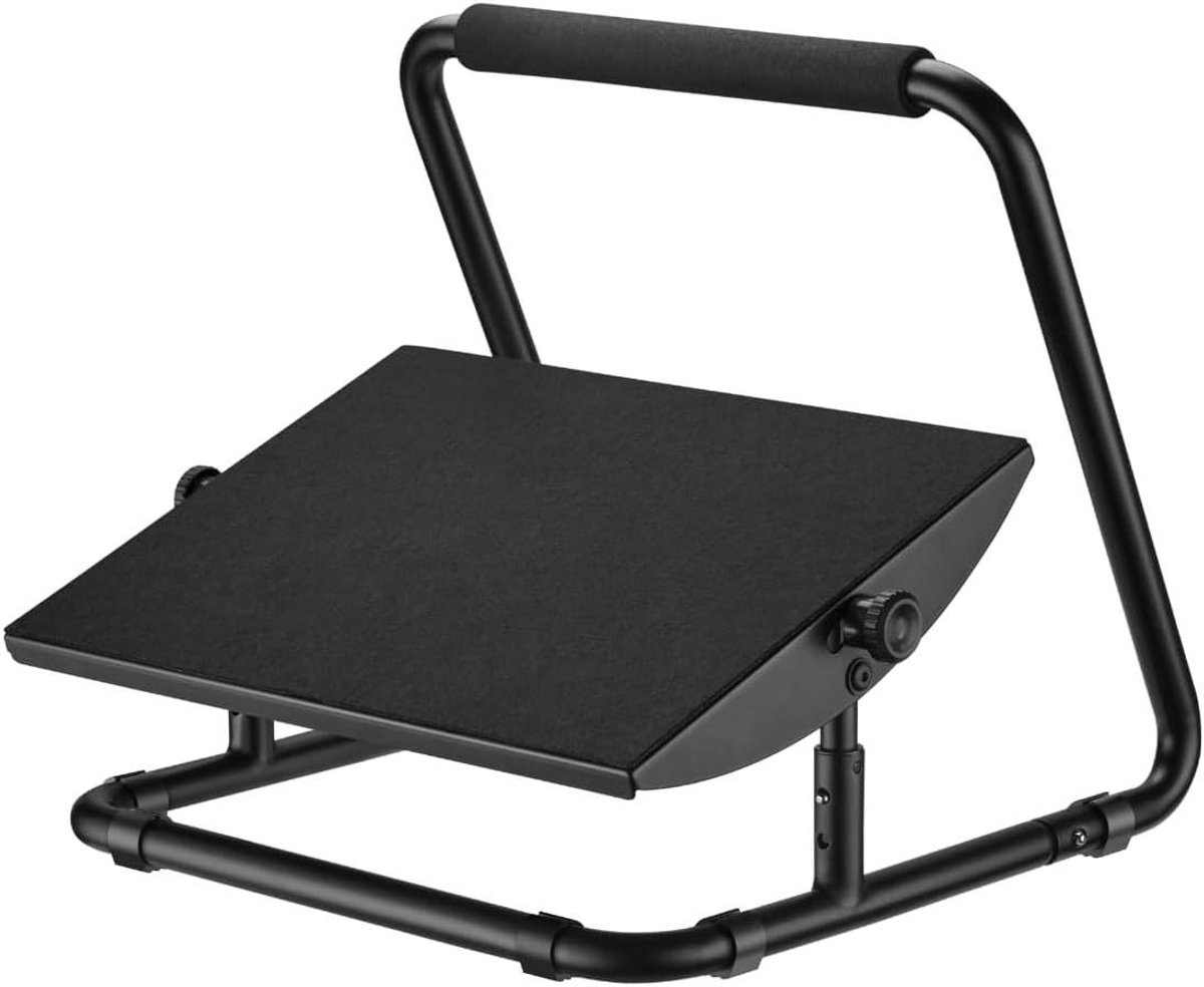 Verstelbare voetensteun - Ergonomische steun - Bureau comfort - Kantelfunctie - 39 cm breed - Zwart