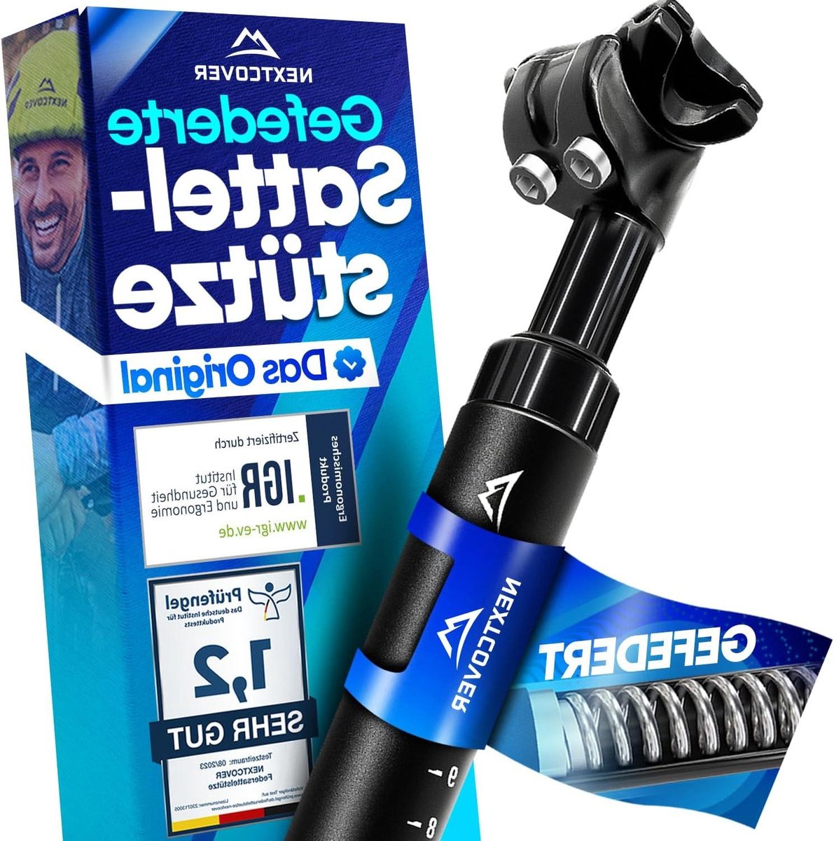 Verende zadelpen - Comfort vering - Fietscomfort verbeteren - Gepatenteerde technologie - Diverse diameters - Zwart