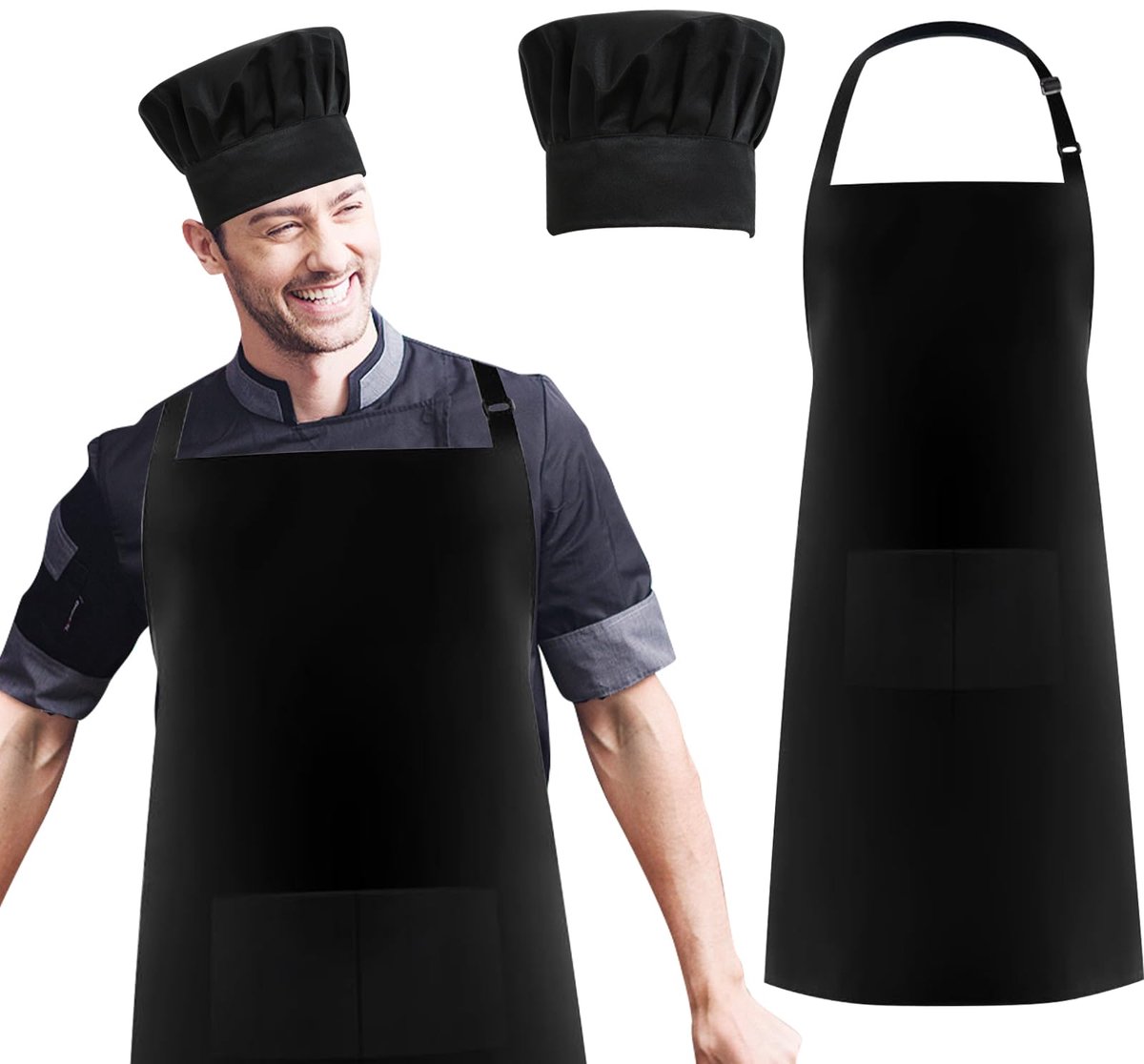 Keukenschort 70 x 65 cm - waterdicht - verstelbaar - ideaal voor koken en schilderen - ShopVlot