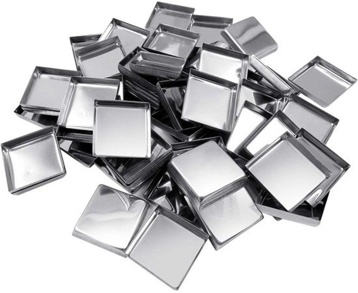 56 Stuks Vierkante Metalen Pannen voor Magnetische Oogschaduw Paletten 26mm