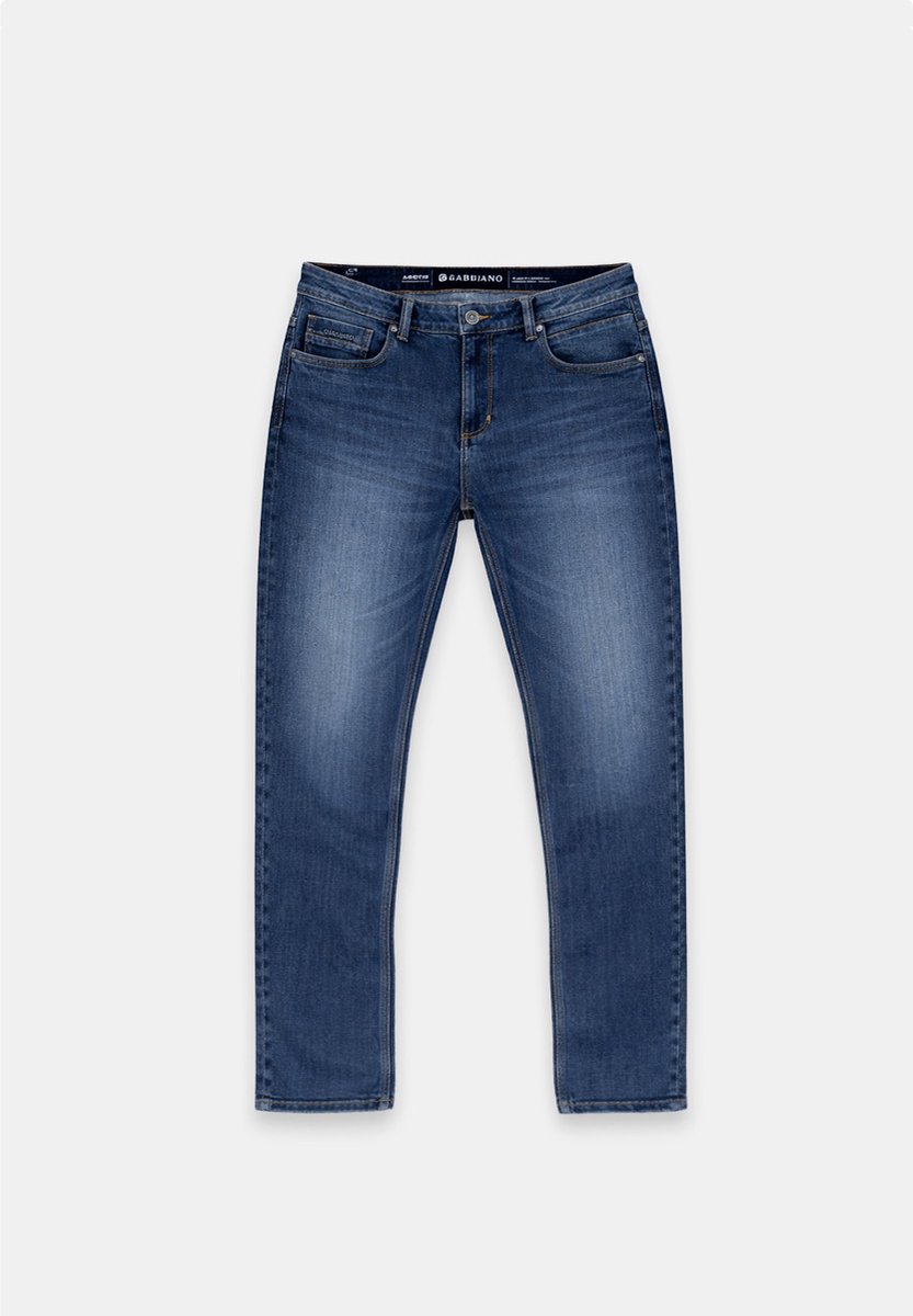 Gabbiano - Arctic - Heren Relaxed Jeans - Mid Blue Stone Wash