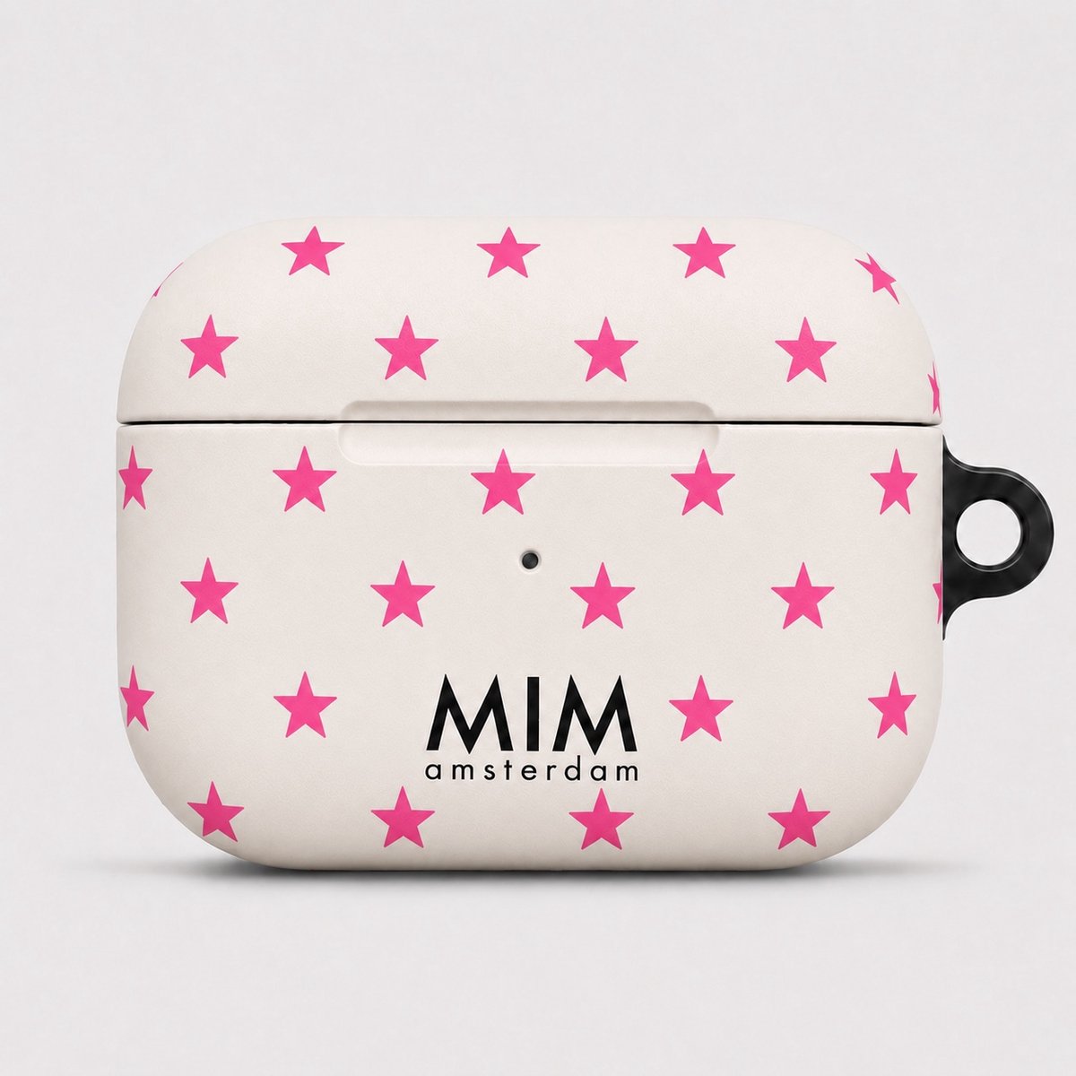 MIM Amsterdam - Pink Galaxy - Geschikt voor AirPods Pro 2 - AirPod hoesje - Sterren print - AirPod hoesje met print - Shockproof- Cover voor AirPods - Trendy AirPod case