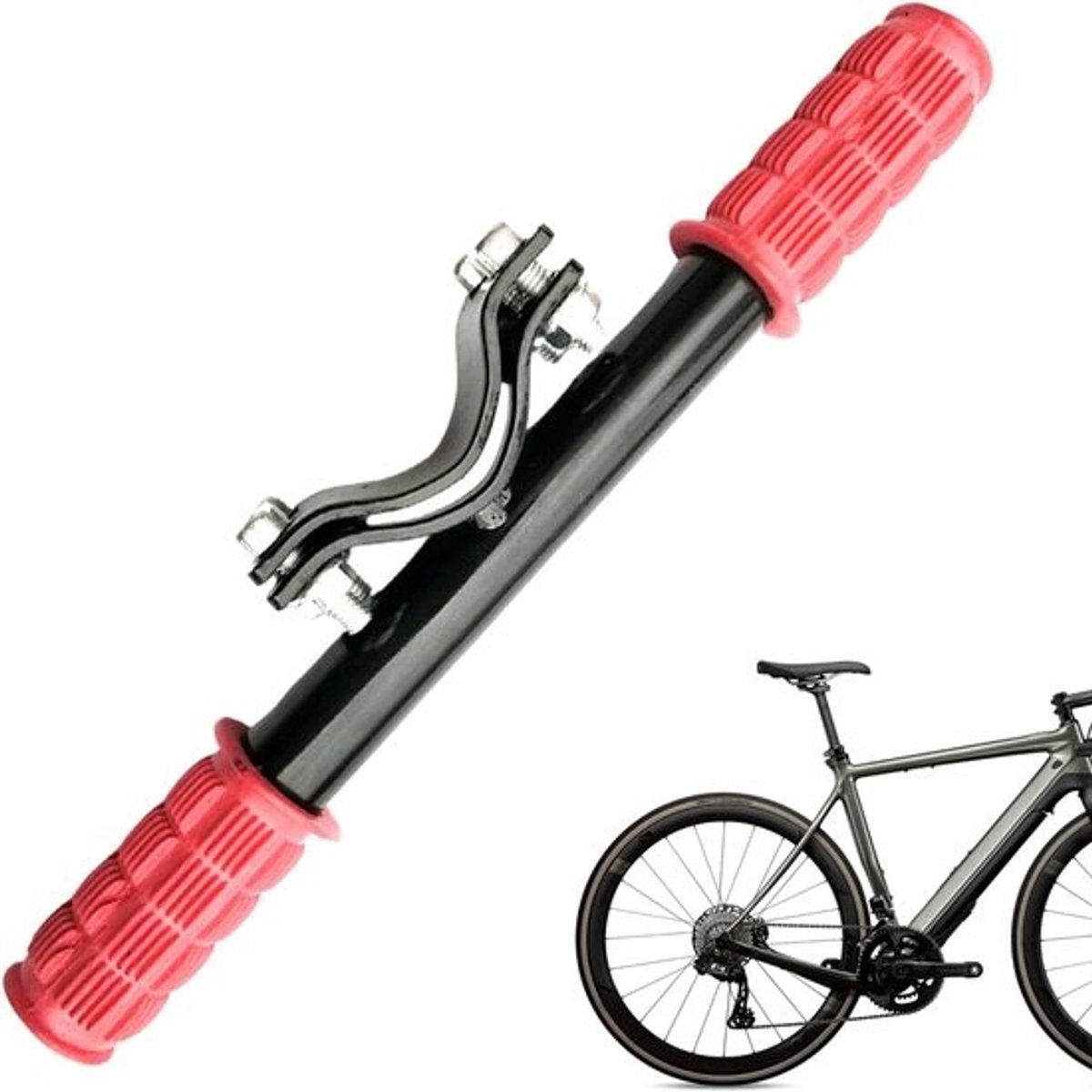 Fiets achterstuur - Stabiliteitsgreep - Kind veilig meenemen - Roestwerende coating - 23cm - Zwart