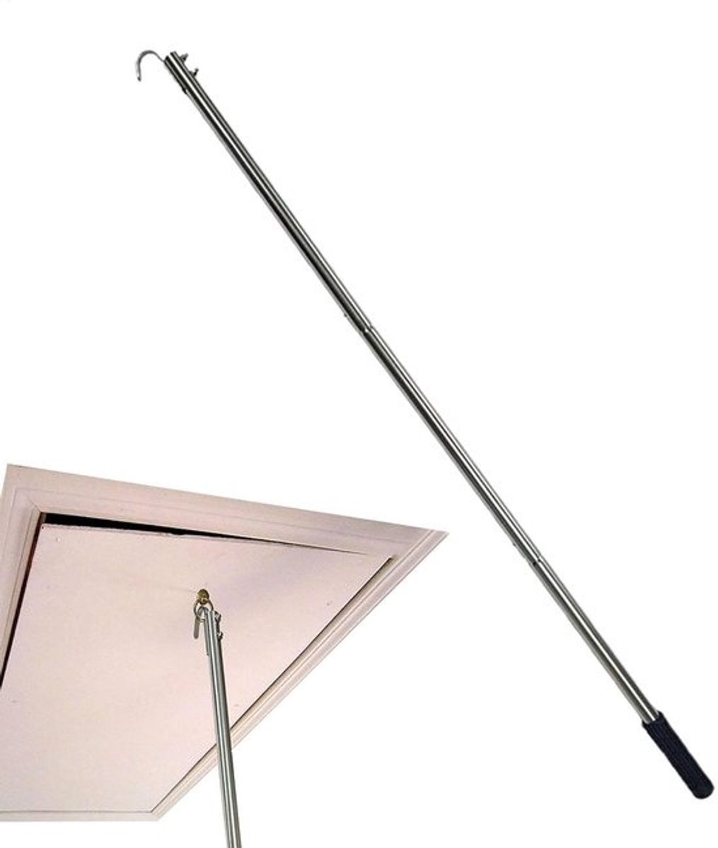 Zolder Haak - Ladder Trekker - Luiken Openen - Verstelbare Lengte - 40 Inch - Metaal