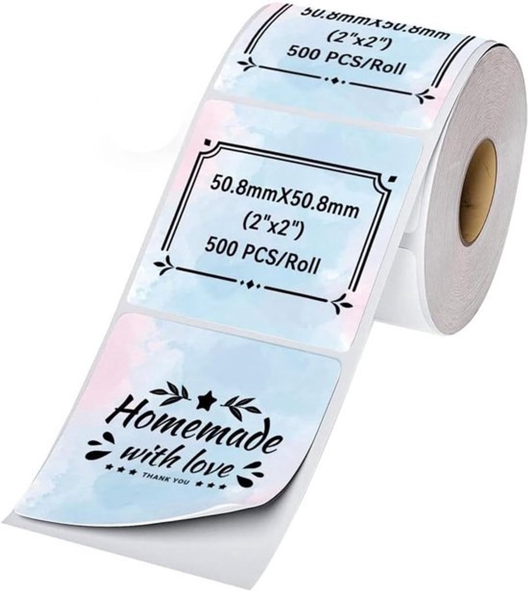 Labels Printen - Stickers Ontwerpen - Verzendlabels Maken - Waterdicht Thermisch Papier - 2x2 Inch Vierkant - Foto Kleur