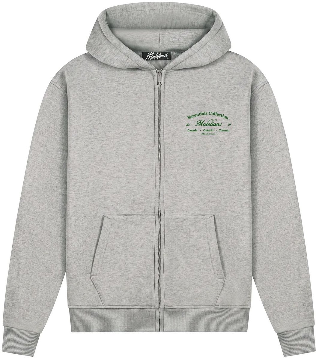 Malelions marina zip hoodie in de kleur grijs.