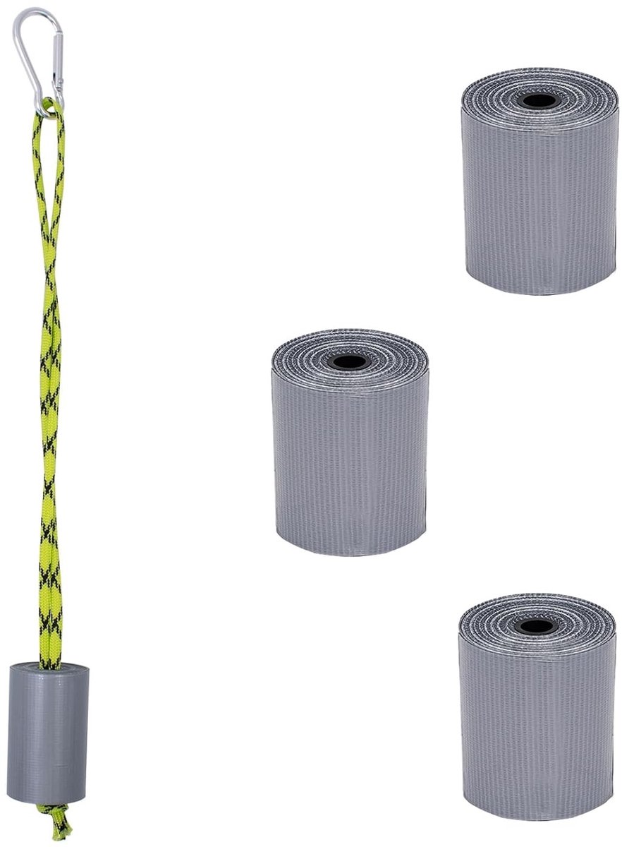 Mini Duct Tape Set van 4 Rollen met Touw en Karabijnhaak, 2 in x 3 m, Waterdichte Plakband voor Reparatie, Verpakking en Creatieve Klussen
