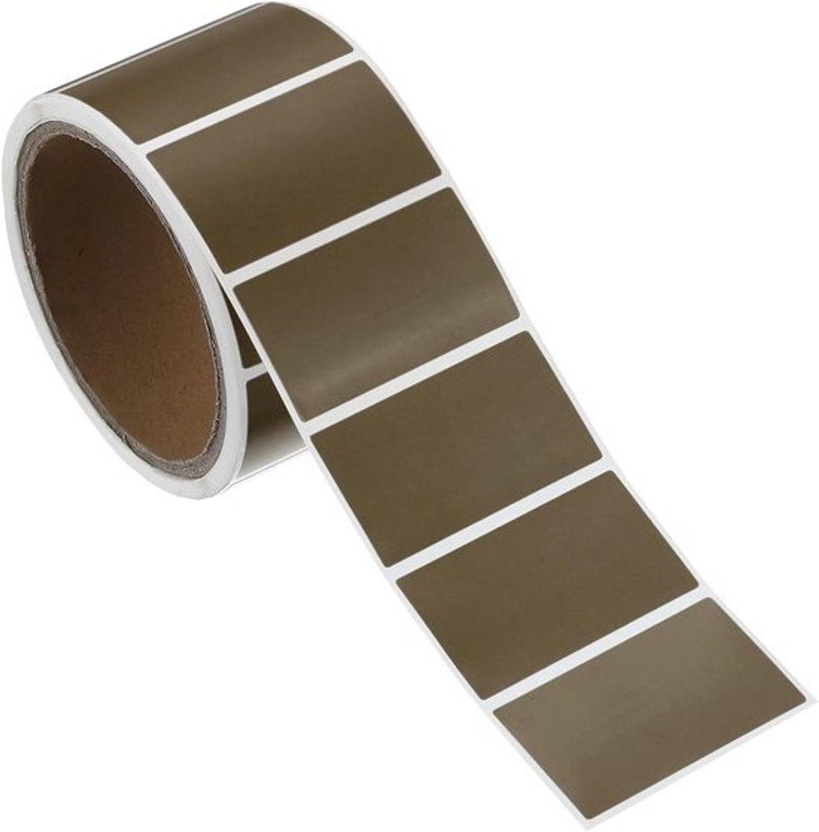 Gekleurde Thermische Labels - Adresstickers Post - Verzenden Organiseren - Zonder Inkt Toner - 8x3.5cm 300 Stuks - Bruin