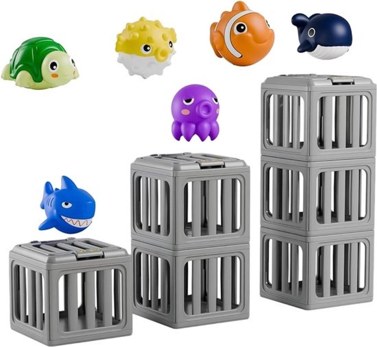 Duikspeelgoed Kooi - Zwemspelletjes Kinderen - Waterspelletjes Buiten - Drijvend Zinkend Speelgoed - 7.6 x 7.6 x 7.5 cm