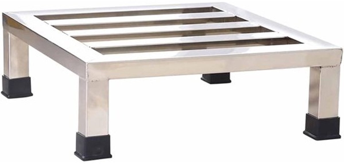 Roestvrijstalen Verhoger - Apparaatvoet Vloerplank - Apparaten Verplaatsen - Vochtbestendig Ontwerp - 10 cm Hoog - Zilver