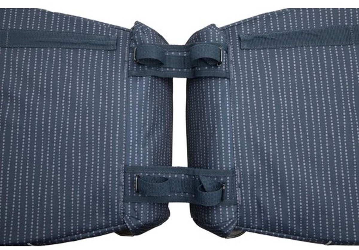 Dubbele Fietstas - Bagagedragertas - Fietsen Boodschappen - Waterafstotend - One Size - Zwart Blauw Groen