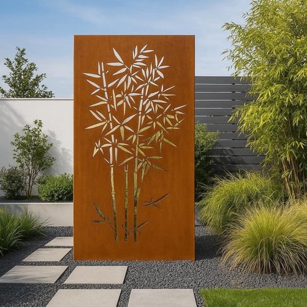 Tuinzichtscherm Metaal - Roest Tuinhek - Meer Privacy - Handwerk Patina - 150 x 75 cm - Roestkleuren