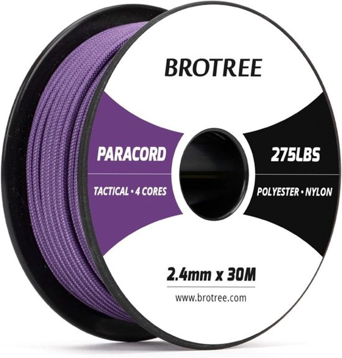 Tactisch Koord - Nylon Touw - Kamperen Knutselen - 125kg Breekbelasting - 30 Meter 2.4mm - Paars