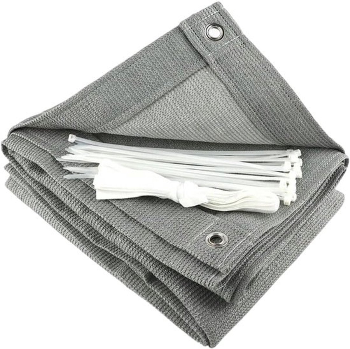 Privacy Scherm - Balkonhek Bekleding - Buiten Leven - UV-Bestendig HDPE - 0.6x4 Meter - Grijs