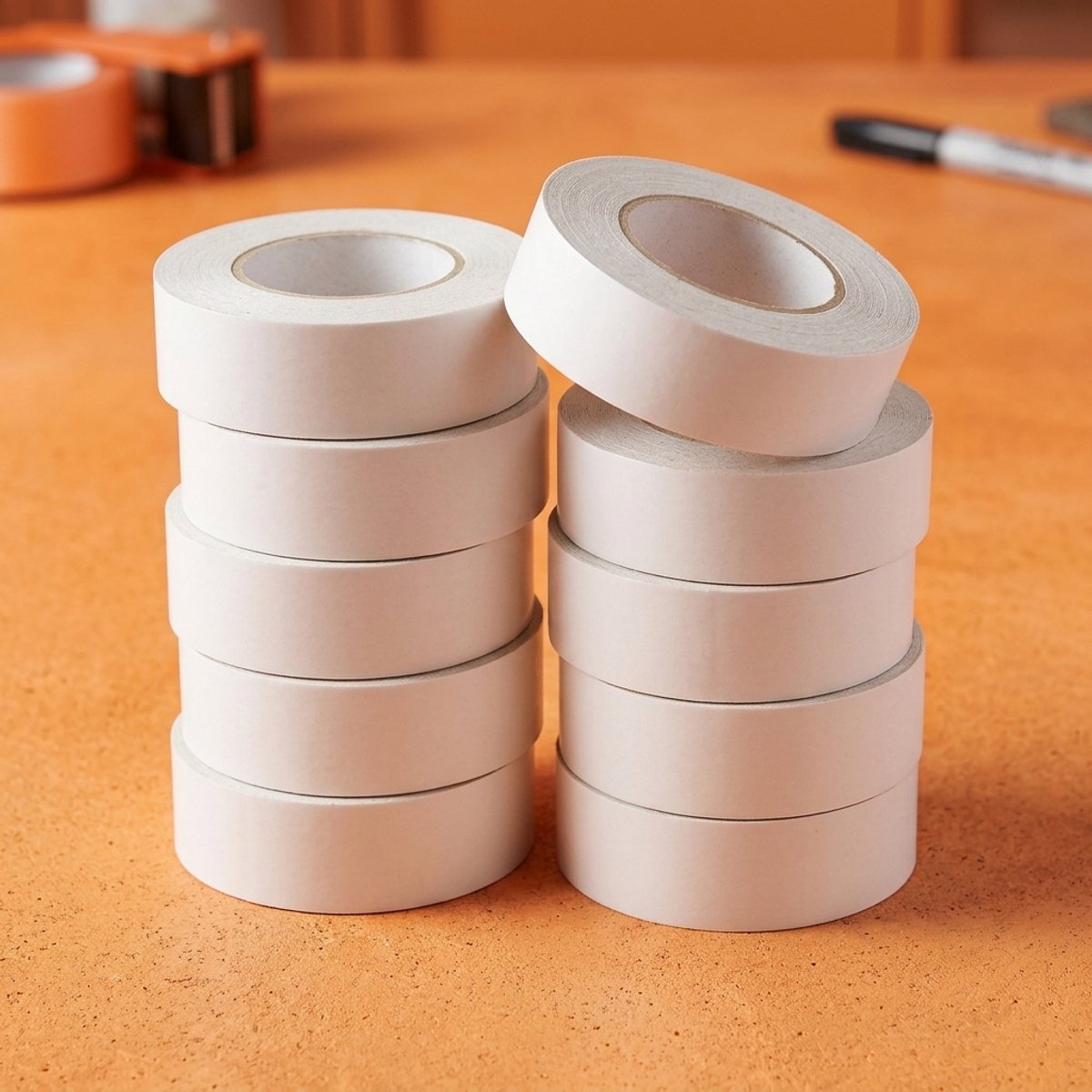 10 rollen dubbelzijdige Tissue Tape 50 mm x 50 m transparant Dubbelzijdig tape Tissuetape