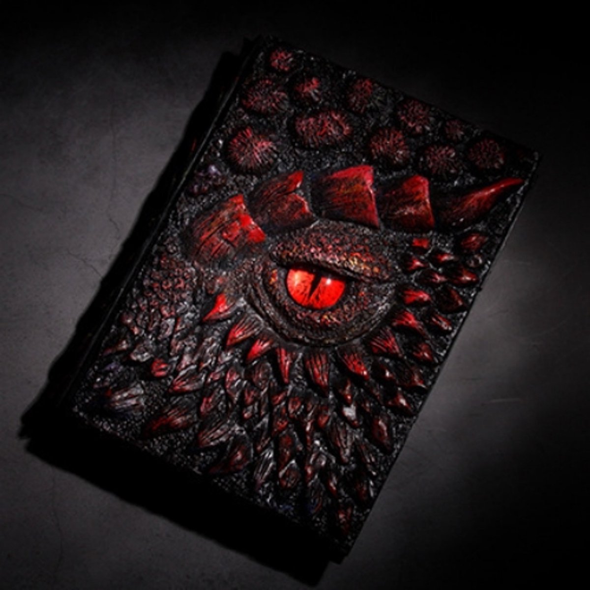 Casalora® 3D Drakenoog Notitieboek – Vintage Fantasy Journal met 3D Reliëf Hardcover van Hars – Schrijfboek voor Dagboek, Notities, Schetsen & Cadeau