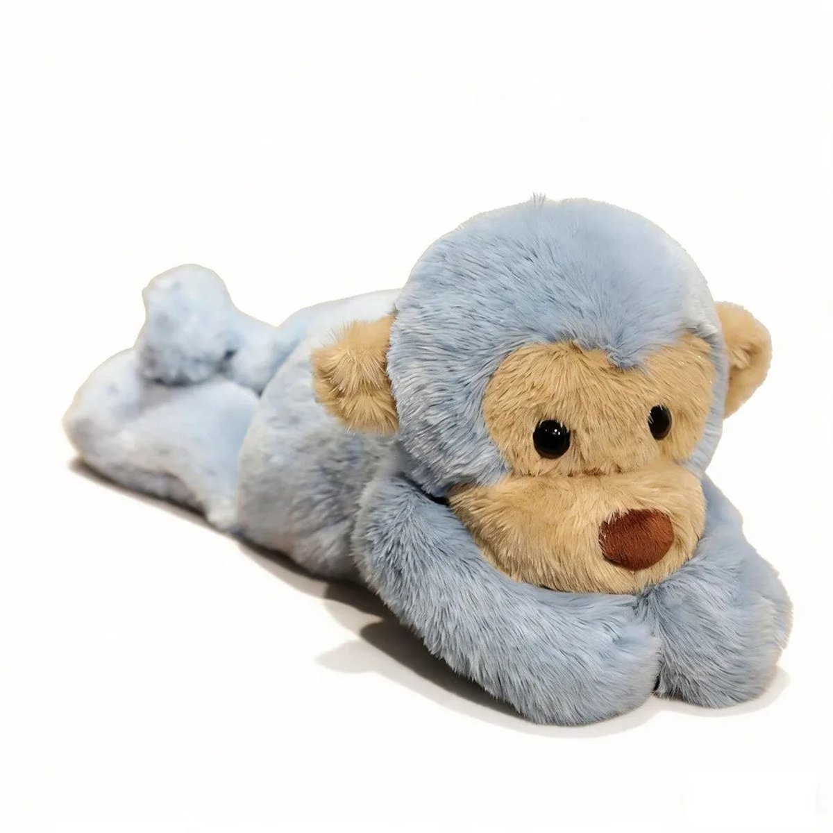 Casalora Pluche Knuffel – 40 cm – Smudge Blauwe Aap Kawaii Design – Zacht Knuffeldier – Kawaii Aap Lichaamskussen – Blauw