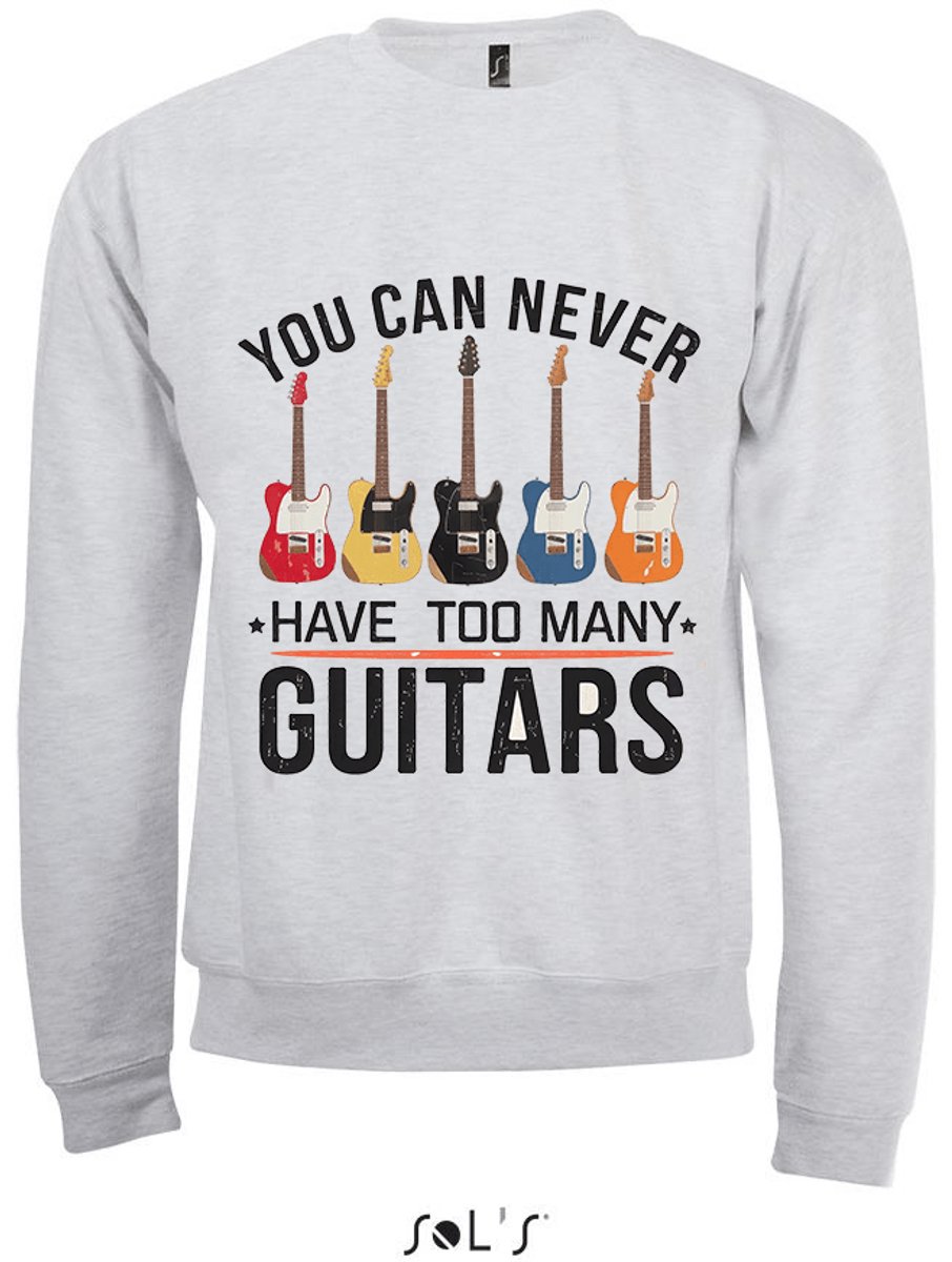 Sweatshirt 2-229 To Many Gitars - Wit, 3xL