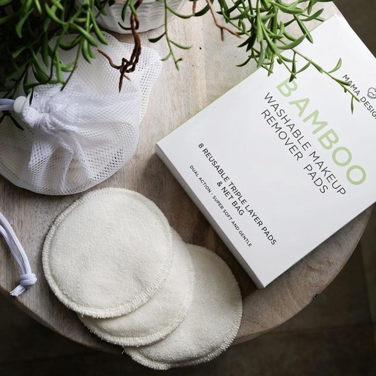 Herbruikbare Make-up Remover Pads van Bamboe en Katoen