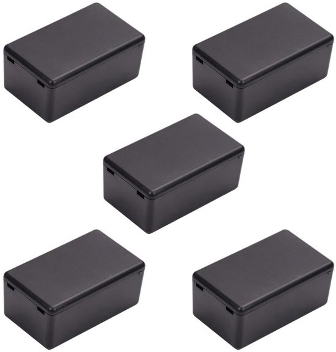 5 Stuks Zwarte ABS Elektrische Projectbehuizing Aansluitdoos 60x36x25mm