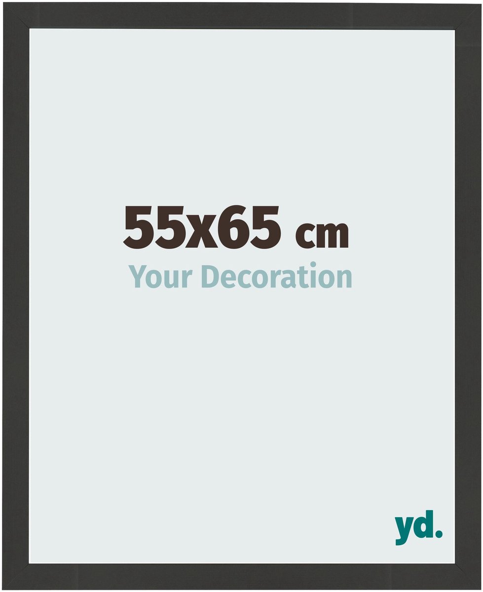 Your Decoration - Fotolijst 55x65 cm - MDF - Zwart Houtnerf - Bologna