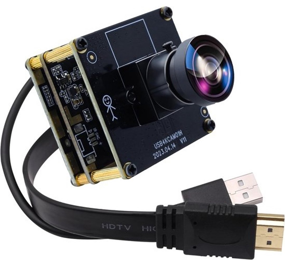 4K USB en HDMI Camera Module voor Computer, Monitor en Projector - Groothoek en Vervormingsvrij