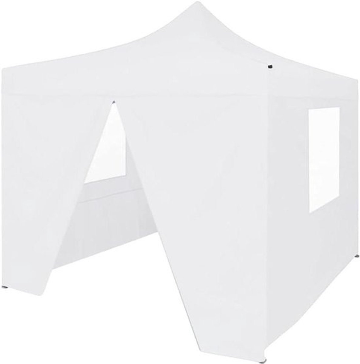 Partytent Opvouwbaar - Feesttent Paviljoen - Outdoor Evenementen - Met 4 Zijwanden - 3x3m - Wit