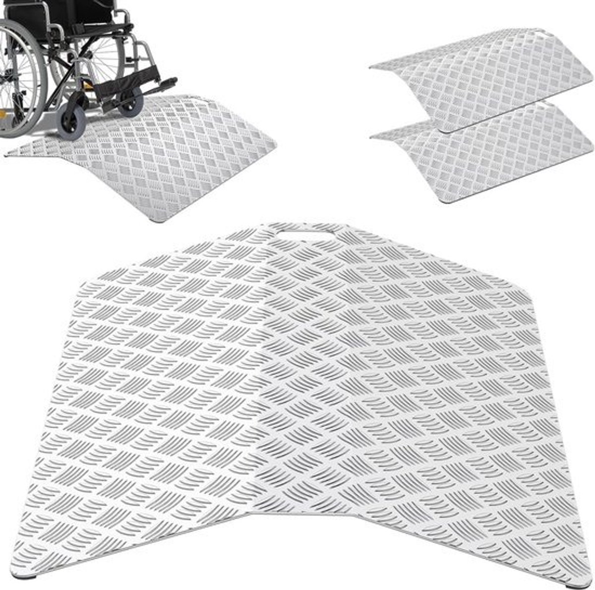 Drempelhelling Aluminium Antislip voor Rolstoel en Fiets 60 cm