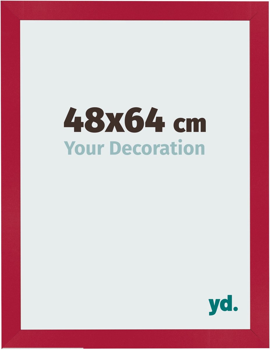 Your Decoration - Fotolijst 48x64 cm - MDF - Rood - Bologna