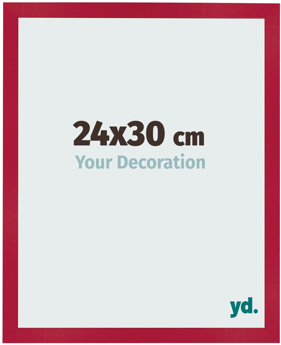 Your Decoration - Fotolijst 24x30 cm - MDF - Rood - Bologna