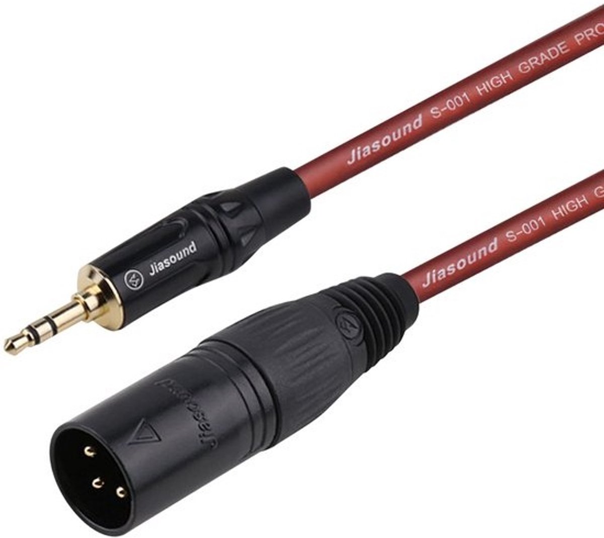 Stereo naar XLR Kabel - Audio Verbindingskabel - Muziekapparatuur Aansluiten - Gebalanceerde Signaaloverdracht - 2x 15 Meter - Zwart