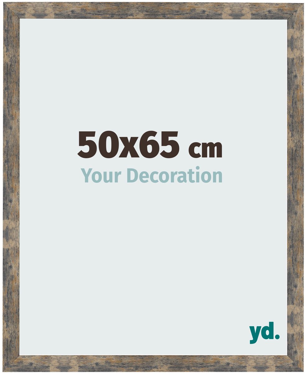 Your Decoration - Fotolijst 50x65 cm - MDF - Blauw Goud Gemeleerd - Bologna