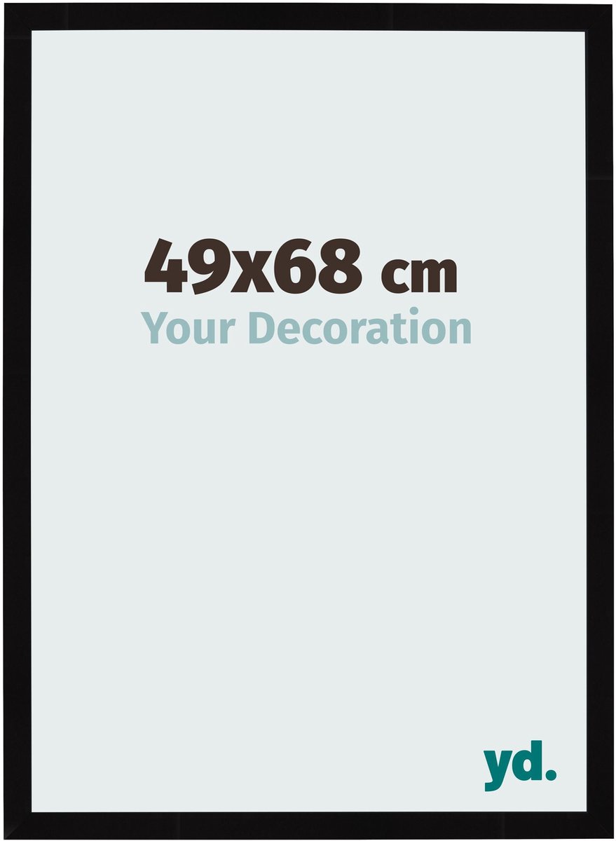 Your Decoration - Fotolijst 49x68 cm - MDF - Zwart Hoogglans - Bologna
