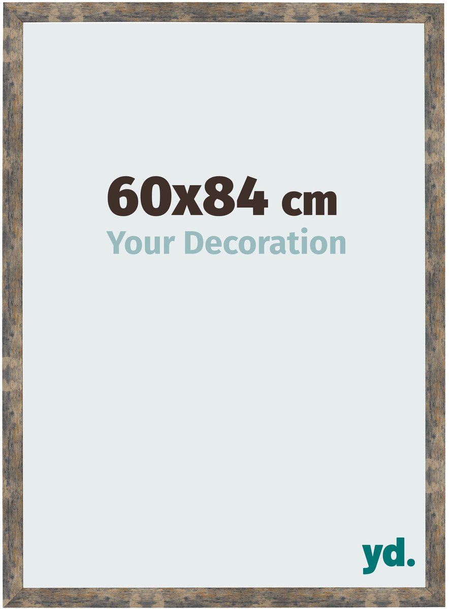 Your Decoration - Fotolijst 60x84 cm - MDF - Blauw Goud Gemeleerd - Bologna