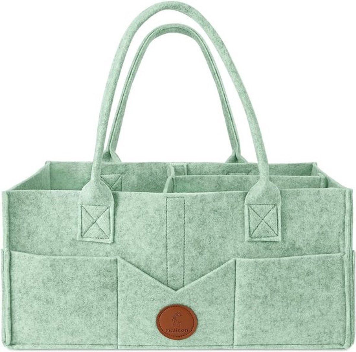 Luierorganizer voor baby's - Draagbare vilten luiertas - Babyopbergmand met vakken - Babyshower cadeau