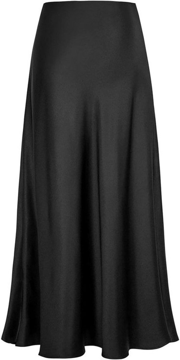 Elegante Lange Satijnen Damesrok met Hoge Taille - Perfect voor Feestjes en Casual Zomerlooks