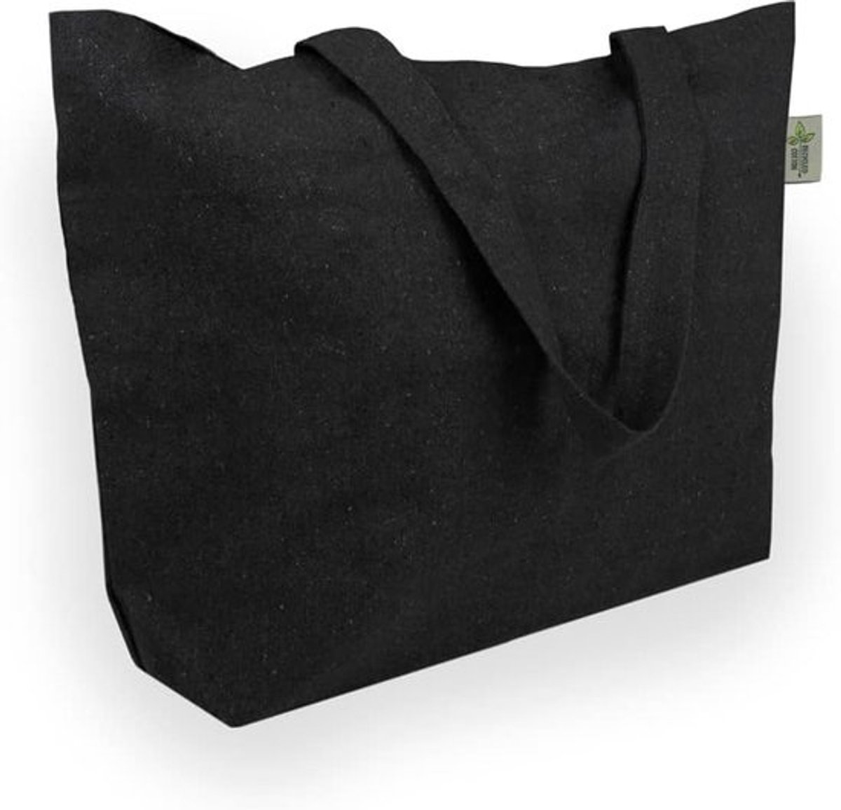 Extra Grote Shopper Tas van Gerecycled Katoen - Robuuste Tote Bag met Lange Handvatten