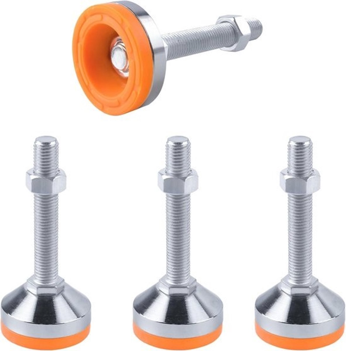 Verstelbare Poten voor Meubels - 4 Stuks M16×100mm Zware Draad Koolstofstaal Stelschroef
