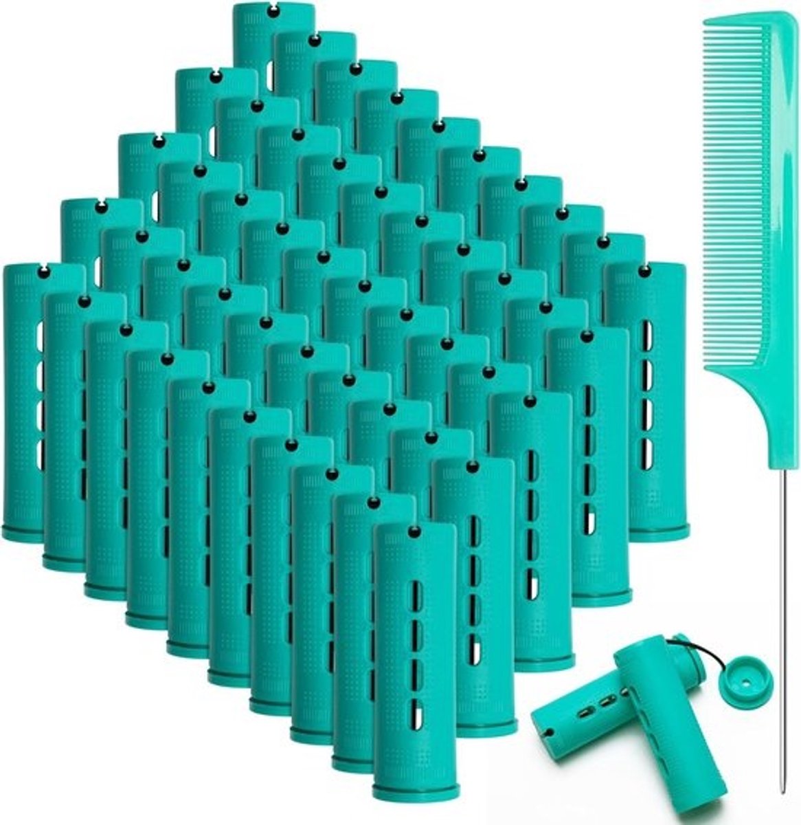 50 Stuks 1 Inch Perm Rod Set - Koude Golf Staven voor Kort Haar