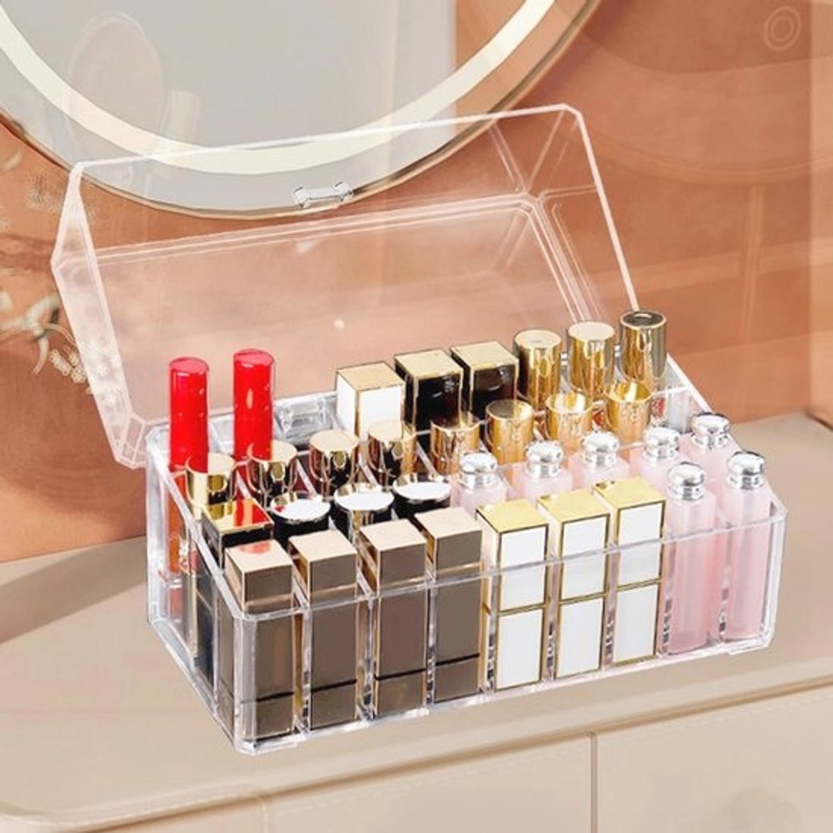 Lippenstift Organizer met Deksel - 36 Vakken voor Lippenstiften