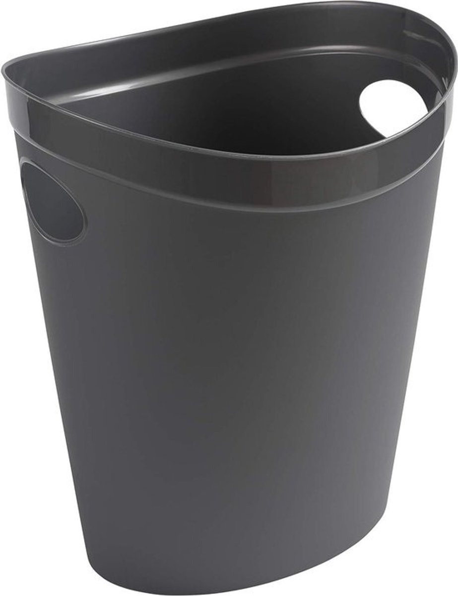 Prullenbak - Afvalbak Vuilnisbak - Papierafval Verzamelen - Flexibel Ontwerp - 12 Liter - Metallic Zilver