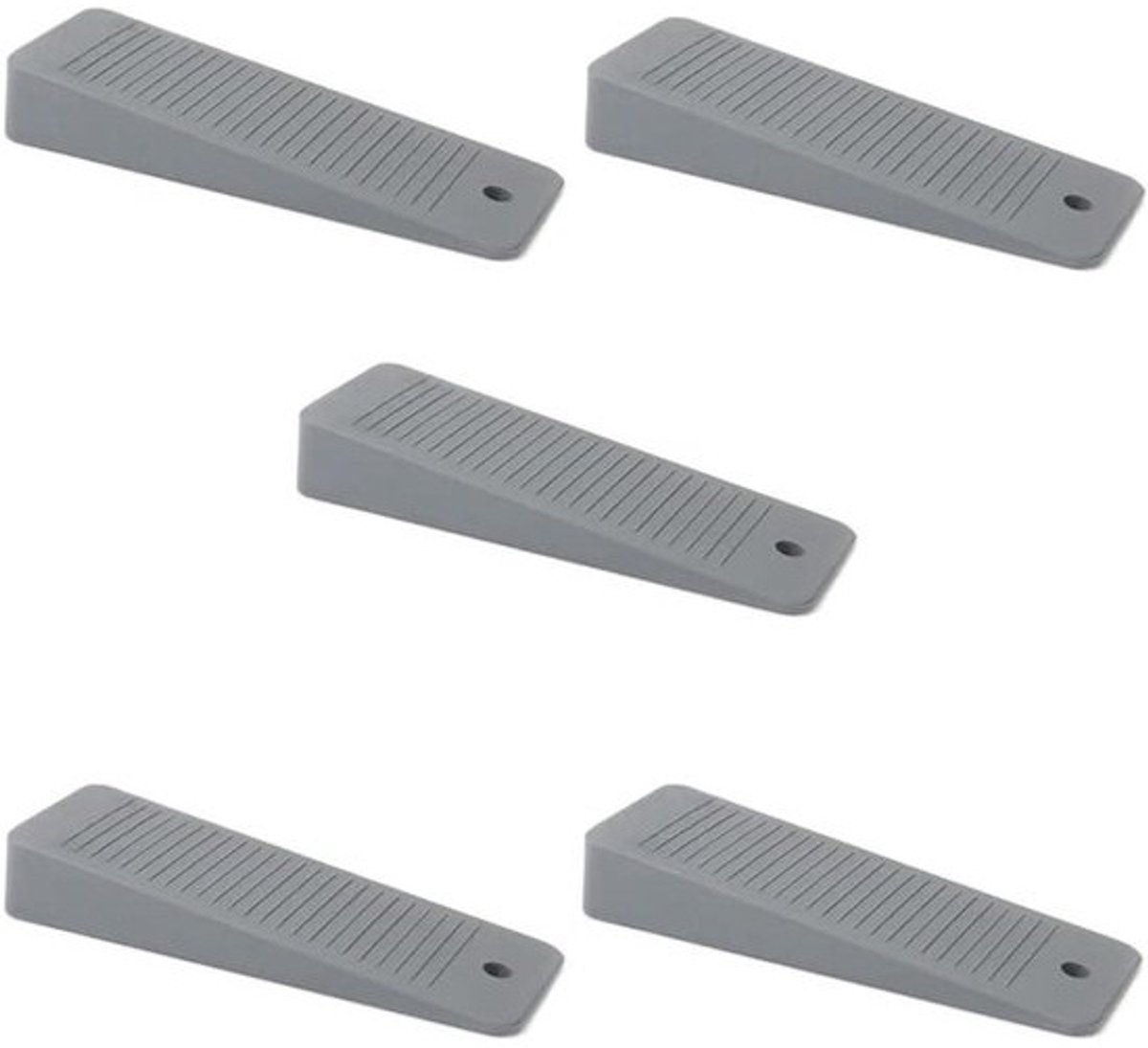 Deurwiggen - Deurstoppers - Voorkomen dichtslaan - Antislip - 16x32x95 mm - Grijs