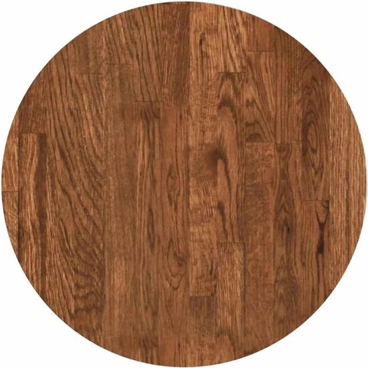 Eettafel Rond - Eettafel Keuken - Gezellig Dineren - Massief Eikenhout - 40 x 40 x 4 cm - Bruin