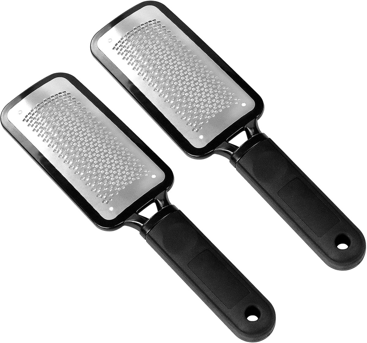 2 stuks voetvijlen, professionele eeltverwijderaar, voetvijlen / puimstenen (zwart)