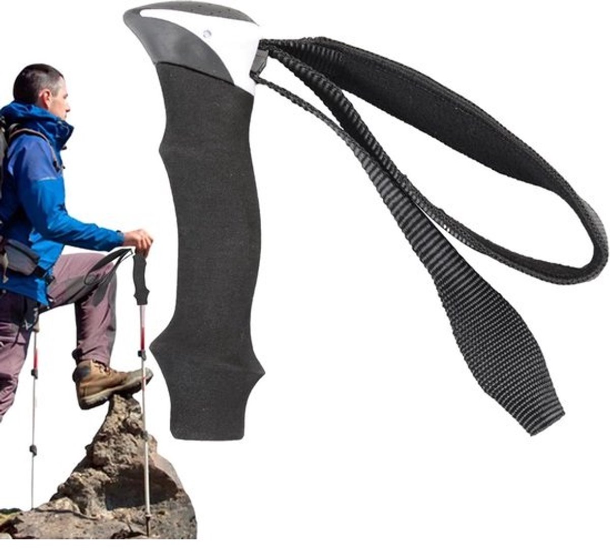 2x Ergonomische Reservehandgrepen voor Wandelstokken en Skistokken - Comfortabele EVA Schuim Vervanging