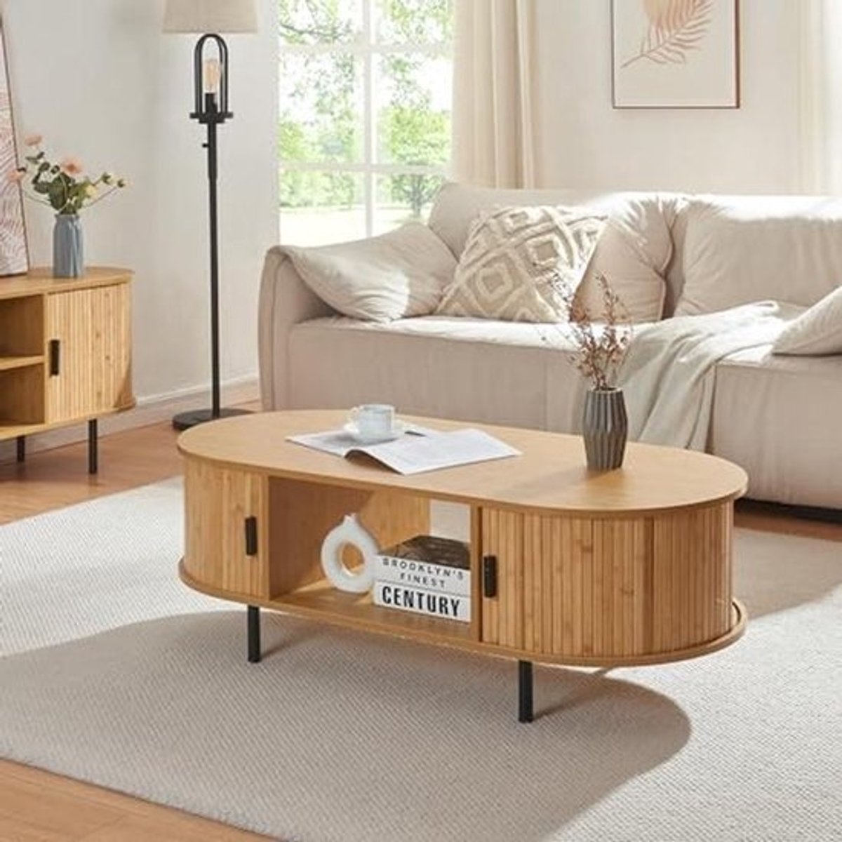Rechthoekige Salontafel Met Schuifdeuren - Modern Design Voor Elke Woonruimte
