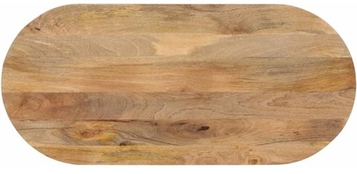 Tafelblad Ovaal - Bureaublad Hout - Eettafel of Werkplek - Massief Mango Hout - 120x60x2.5 cm - Houtkleur
