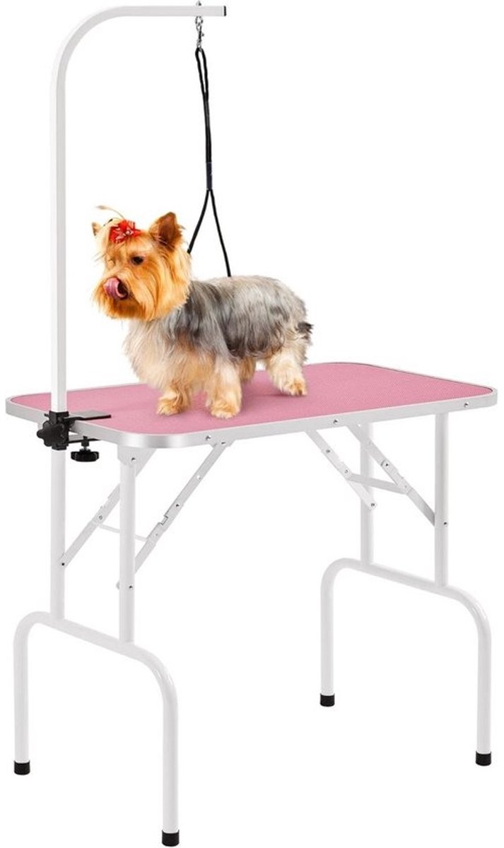 In Hoogte Verstelbare Trimtafel voor Honden en Dieren - Antislip Verzorgingstafel Tot 100 kg