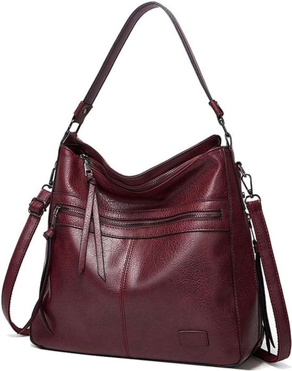 Dames Handtas - Schoudertas Hobo - Dagelijks Gebruik - Elegant Vintage Design - 33x33x13 cm - Zwart